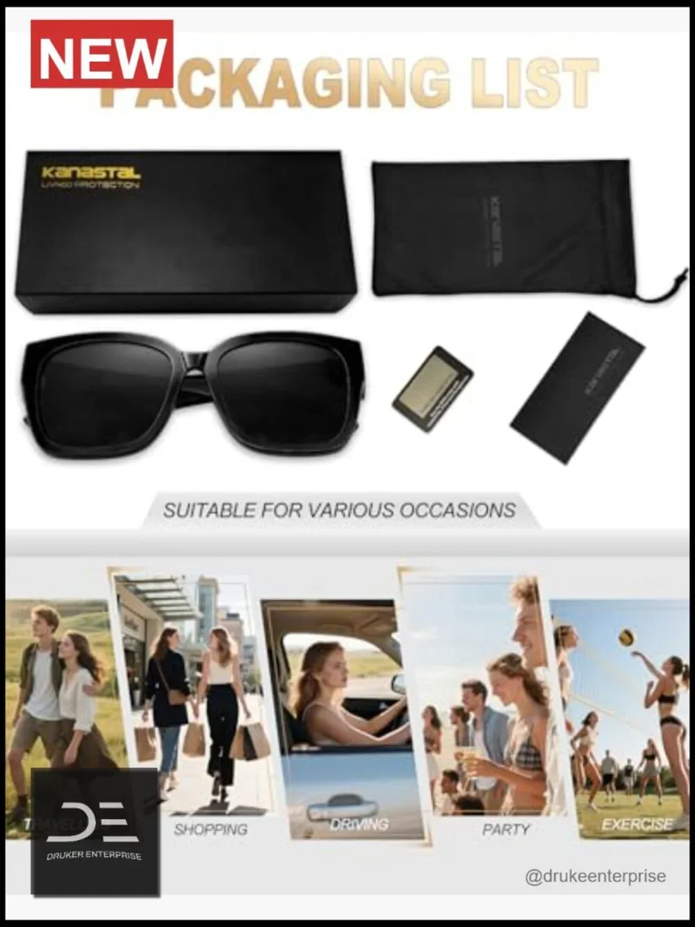 Oversized Fit Over Glasses Square Polarized Sunglasses UV400
